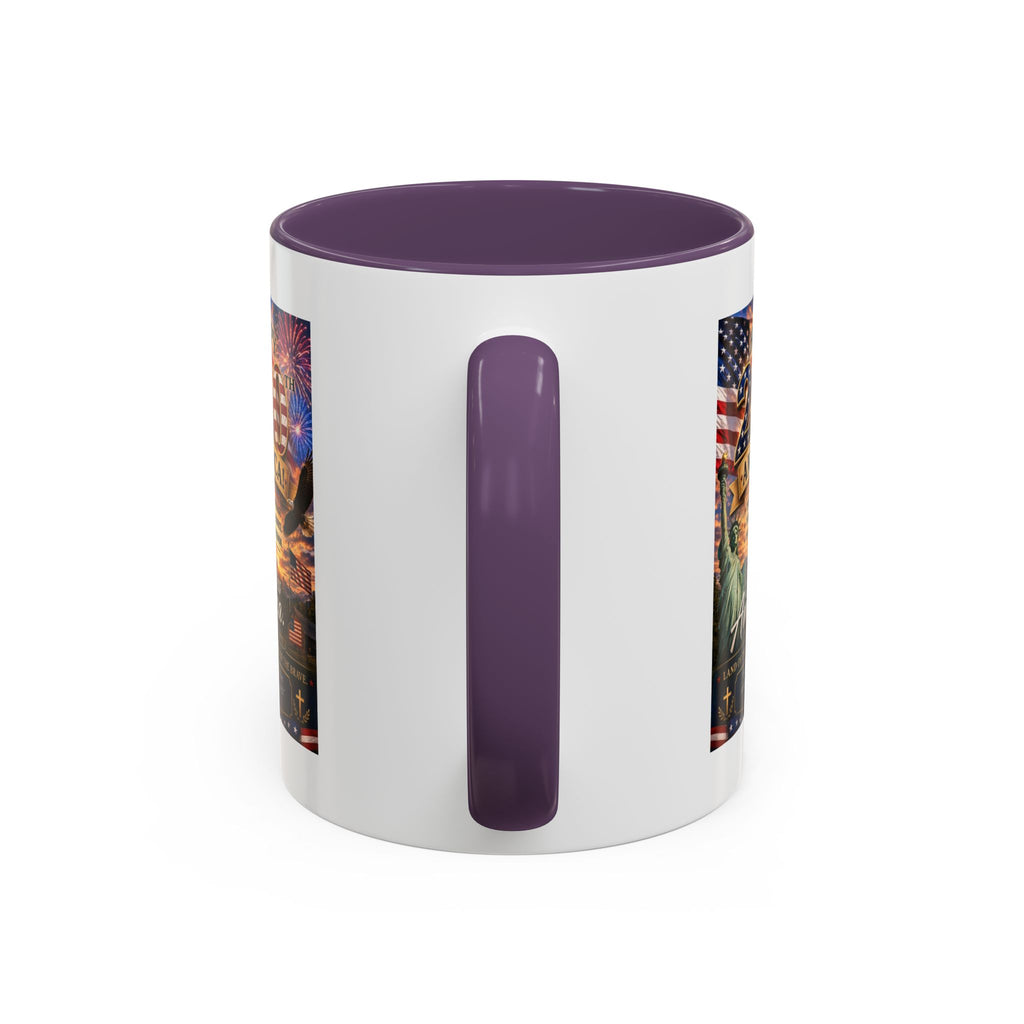 Patriotic Coffee Mug - "Happy 250 America!" Anniversary Design