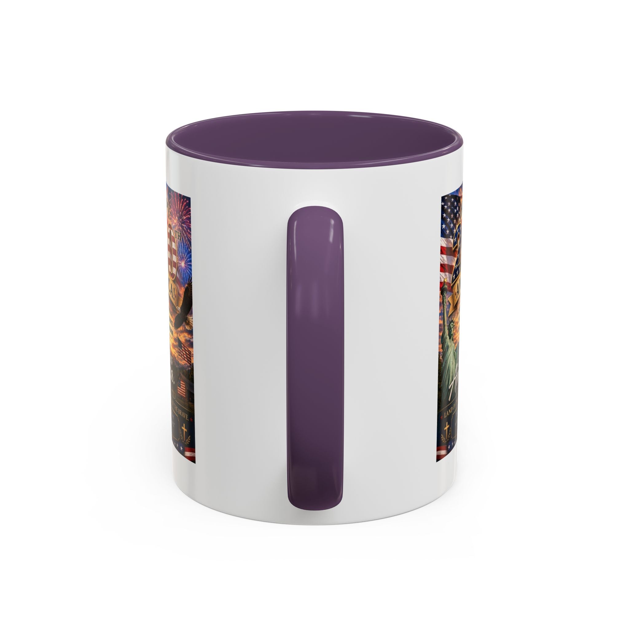 Patriotic Coffee Mug - "Happy 250 America!" Anniversary Design