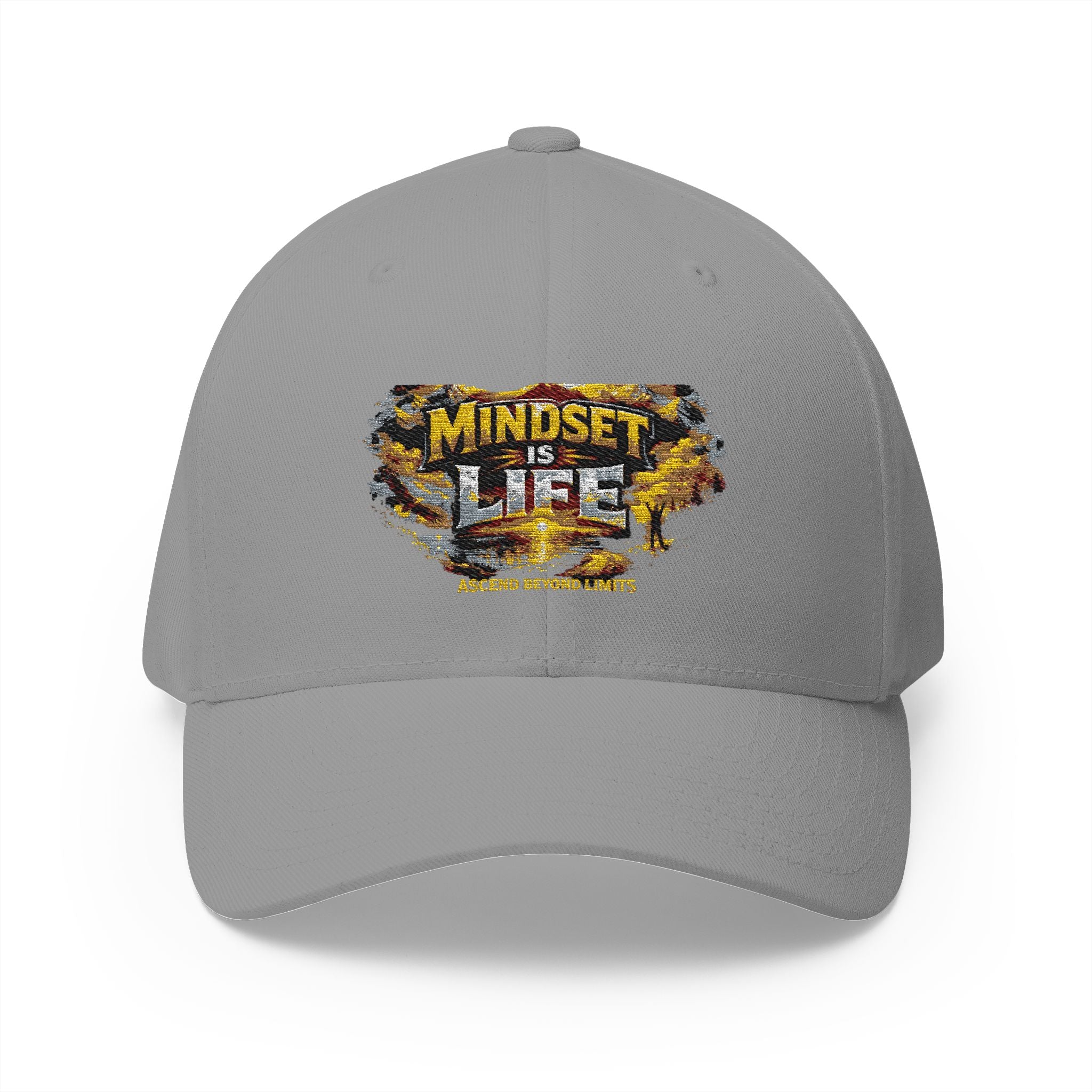 Mindset Is Life Embroidered Baseball Cap — Motivational Hat for Daily Grind & Gifts
