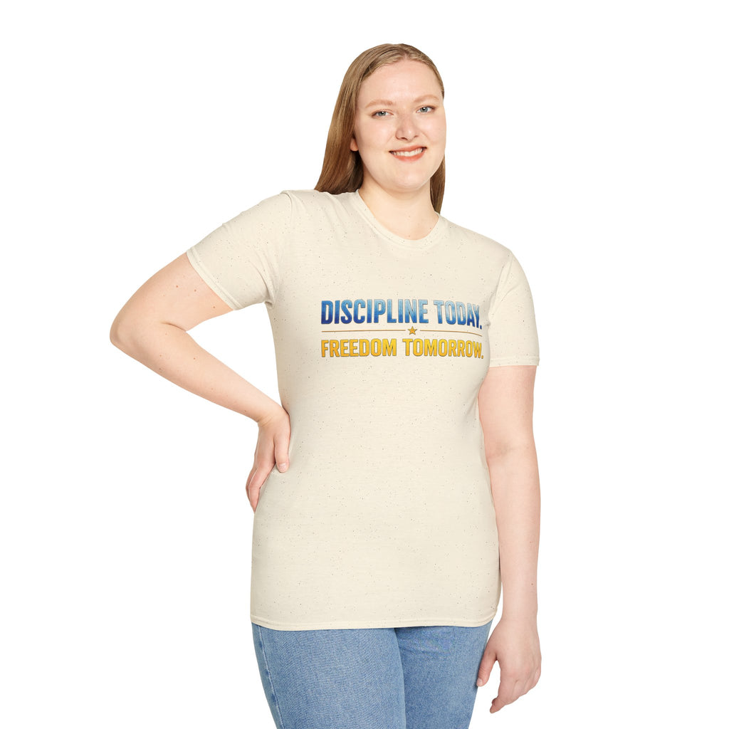 Discipline Today, Freedom Tomorrow T-Shirt — Legacy Mindset Lion Graphic
