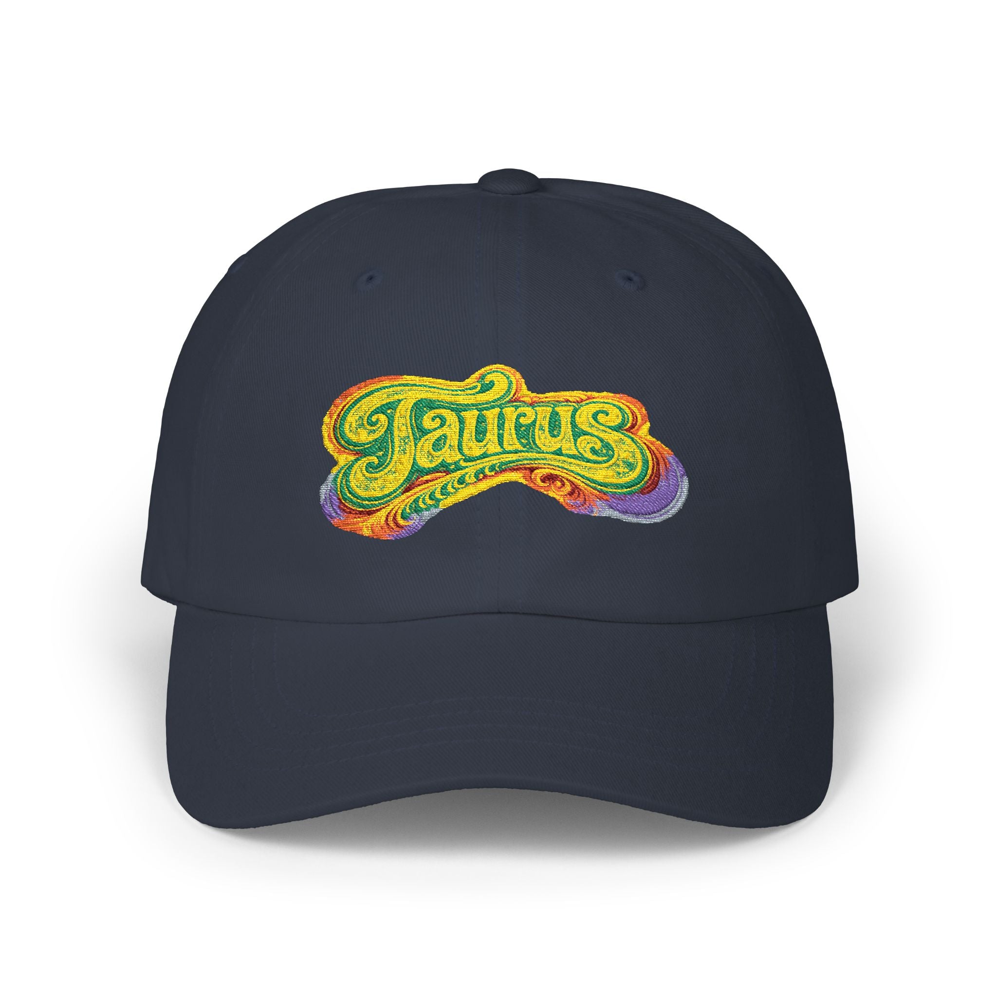 Taurus hat— Retro Psychedelic Zodiac Baseball Hat