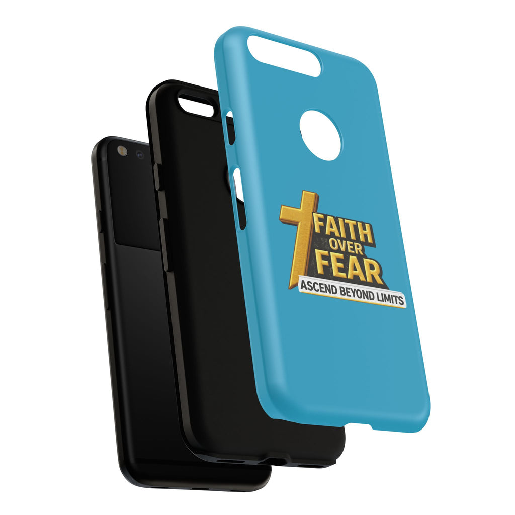 Faith Over Fear Tough Phone Case — "Ascend Beyond Limits" Inspirational Christian Protection