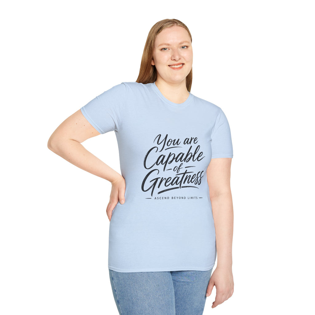 "You Are Capable of Greatness" – Inspirational Graphic Tee