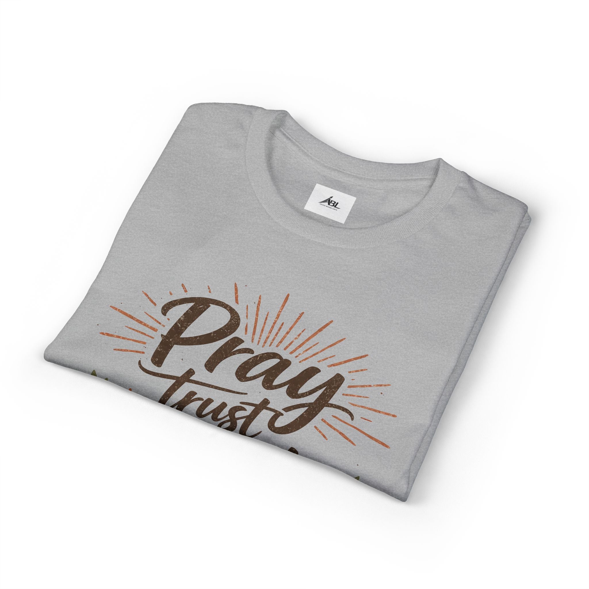 Pray Trust Repeat T-Shirt — Inspirational Christian Faith Tee