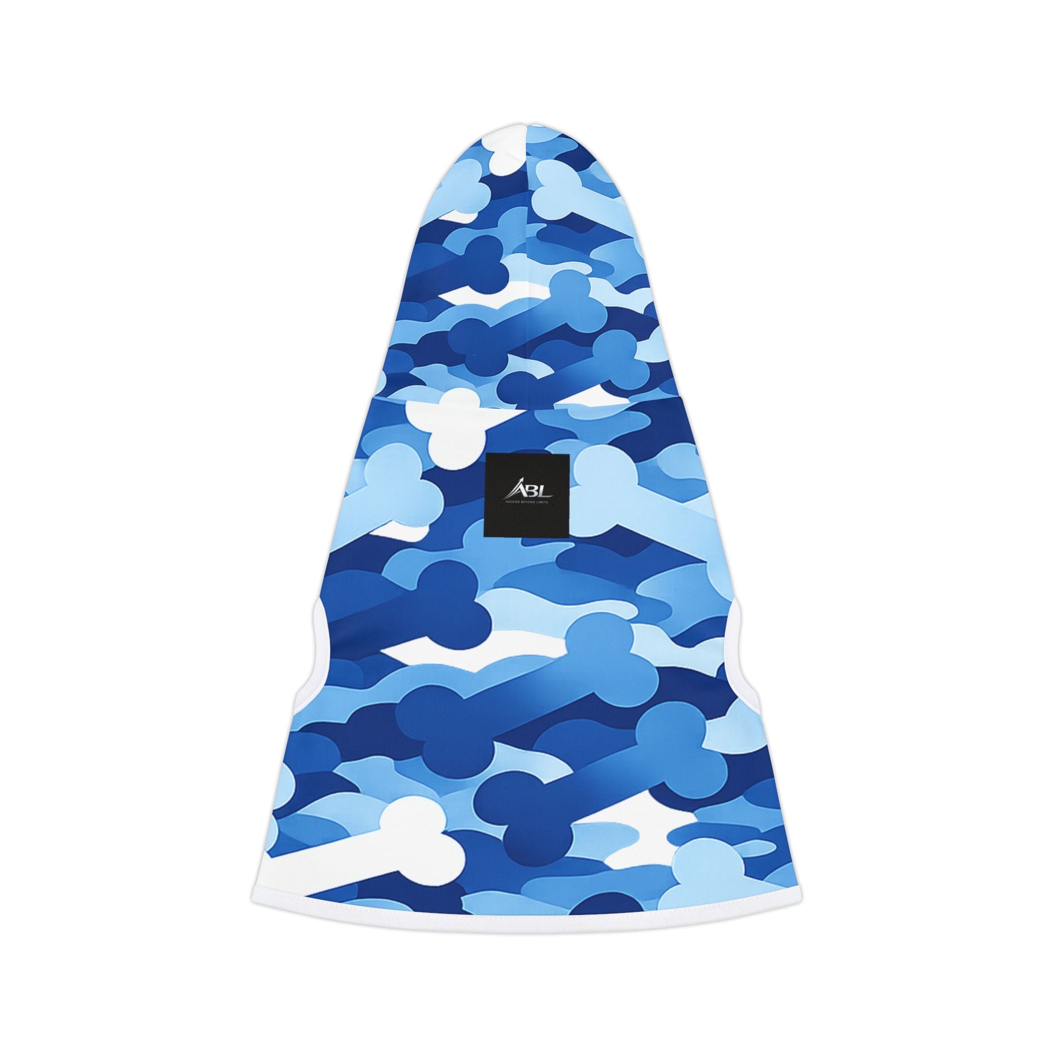 Blue Bone Camo Pet Hoodie