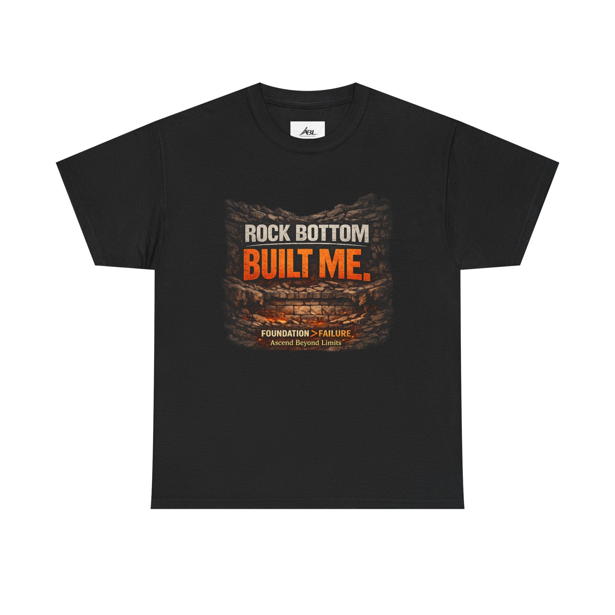 Rock Bottom Built Me T-Shirt — Inspirational Recovery Tee