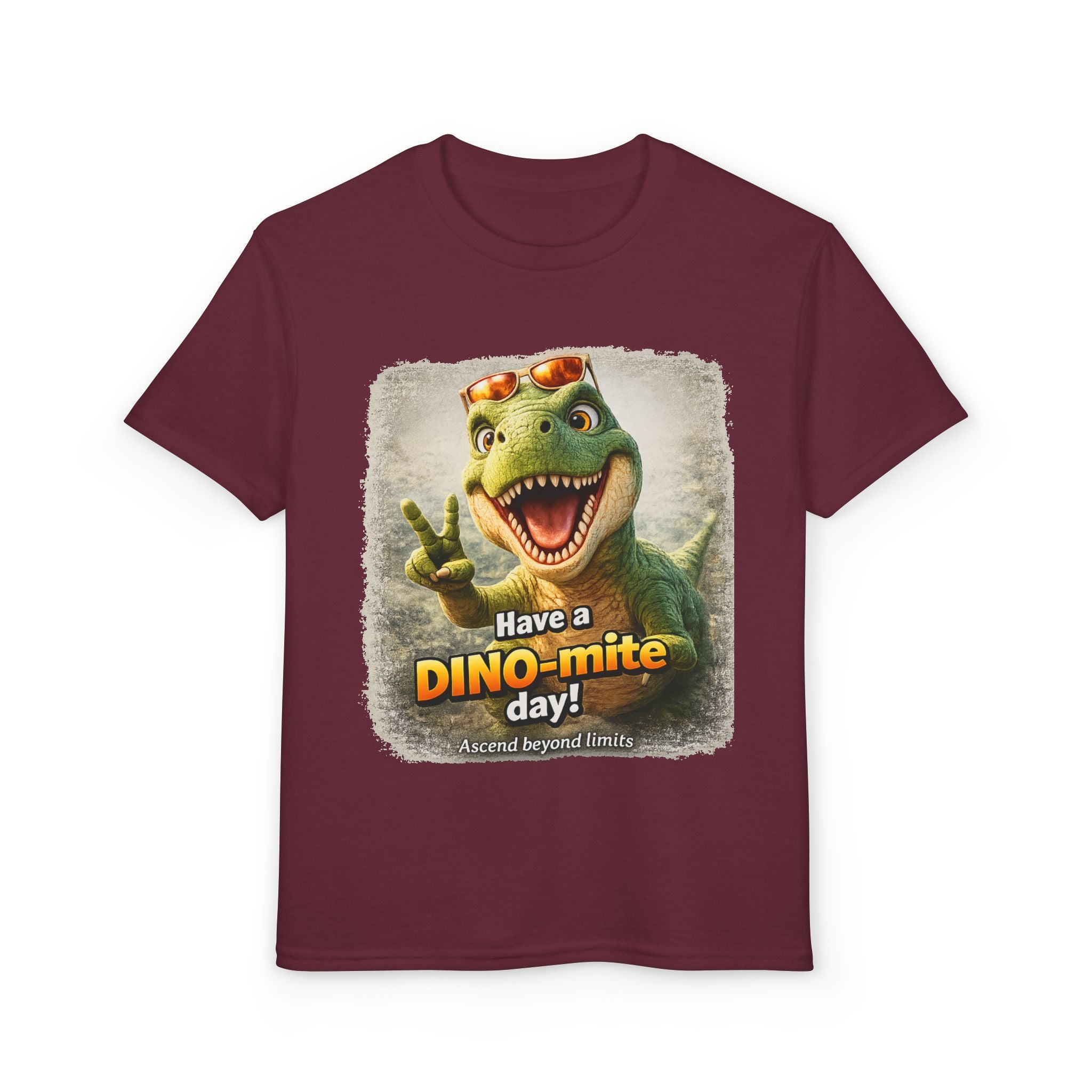 Youth T-Shirt — "Have a DINO-mite Day!" Dinosaur Graphic Tee