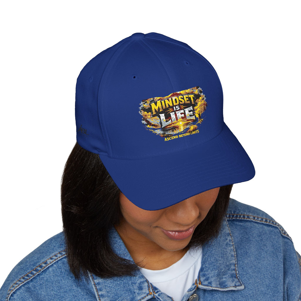 Mindset Is Life Embroidered Baseball Cap — Motivational Hat for Daily Grind & Gifts