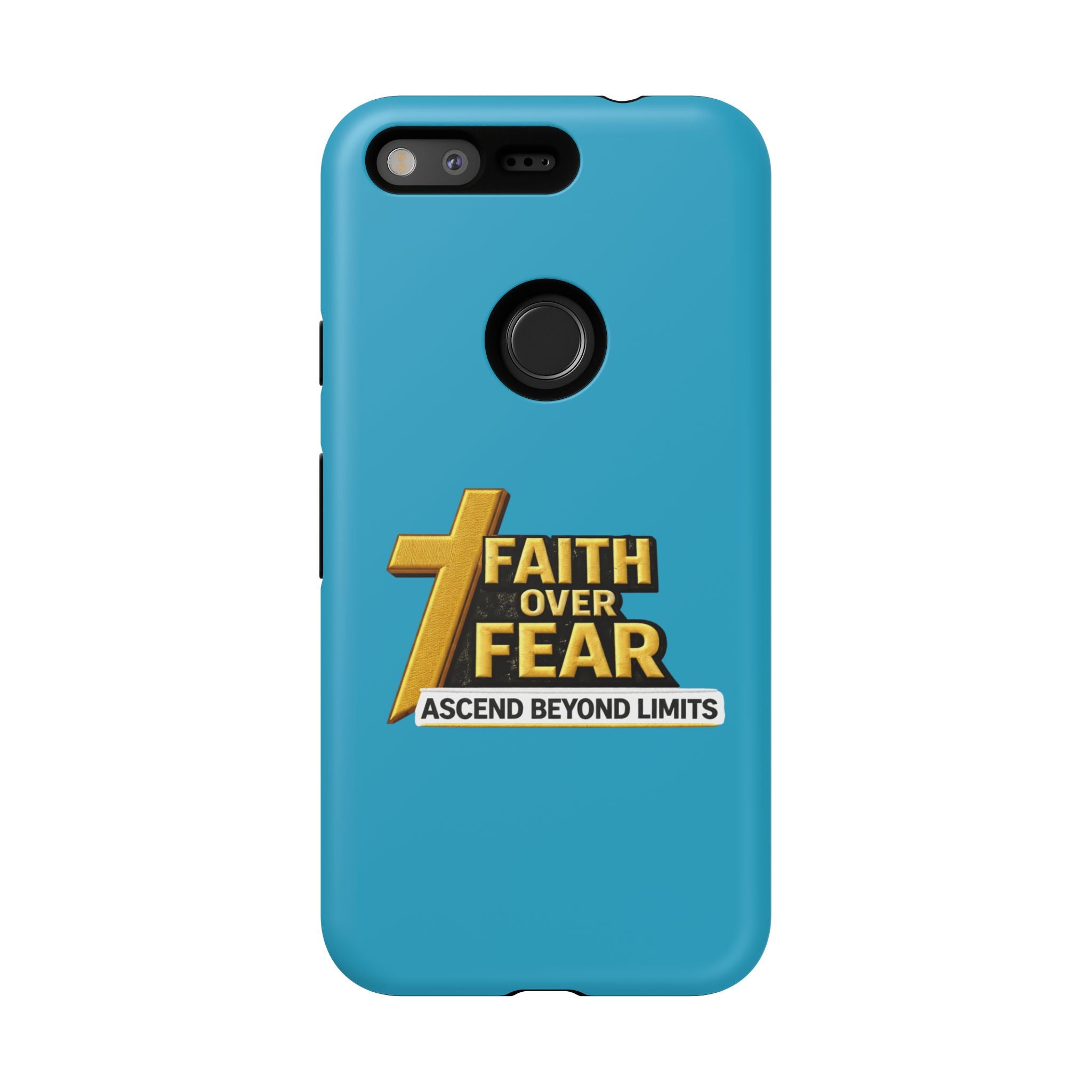 Faith Over Fear Tough Phone Case — "Ascend Beyond Limits" Inspirational Christian Protection