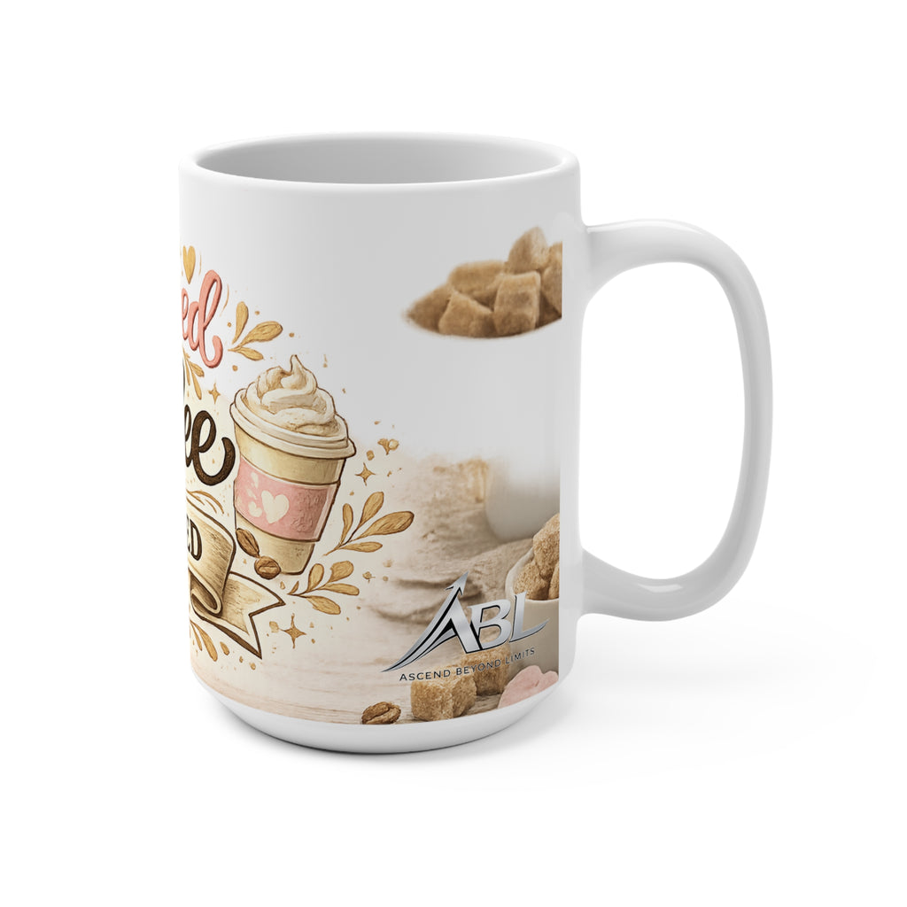 Blessed and Coffee Obsessed 15oz Ceramic Mug — Faith & Coffee Lover Gift
