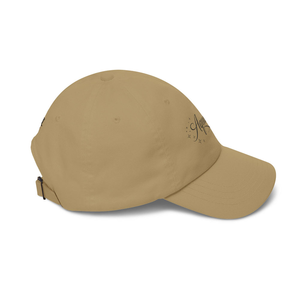 Aquarius Dad Cap – Elegant Script Zodiac Baseball Hat