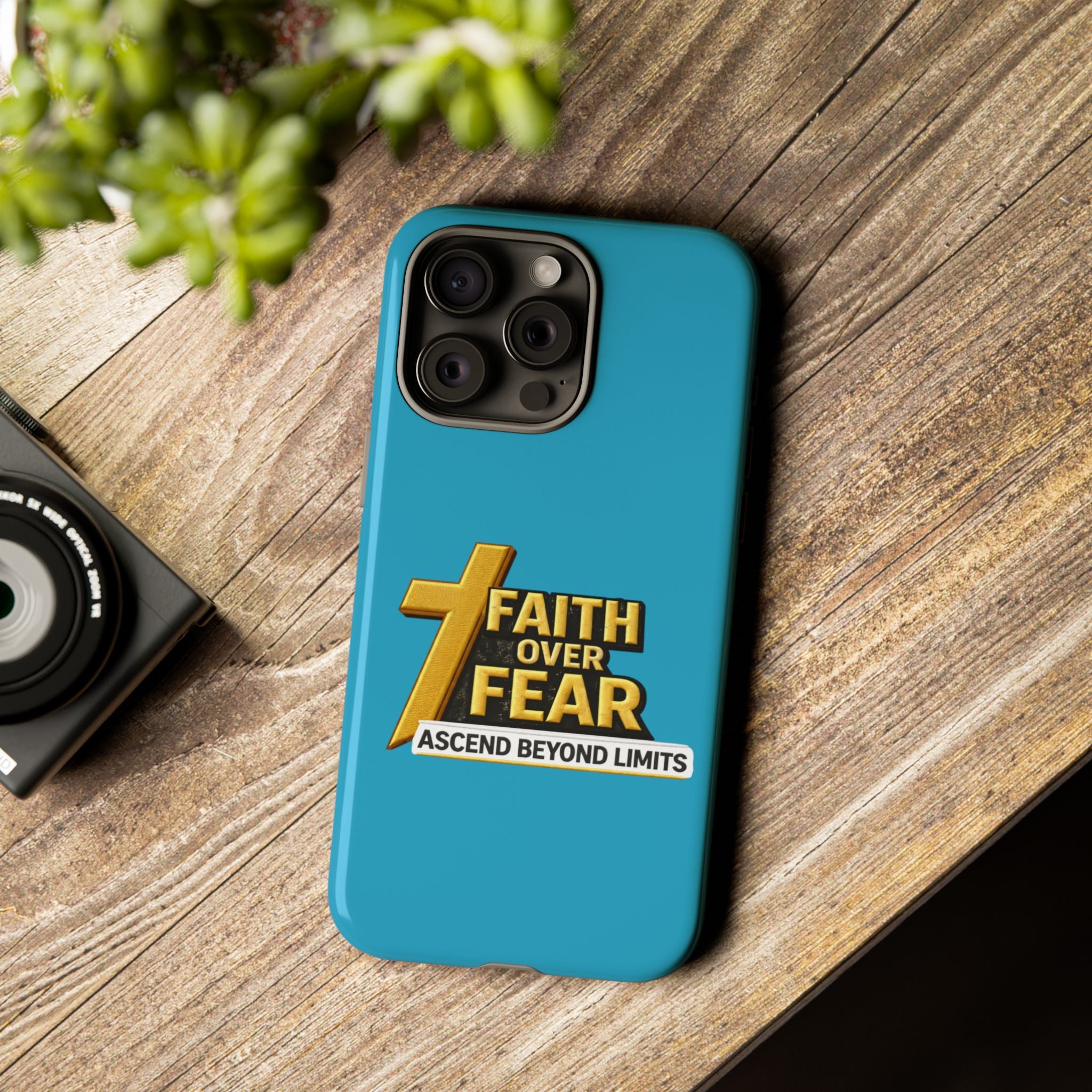 Faith Over Fear Tough Phone Case — "Ascend Beyond Limits" Inspirational Christian Protection