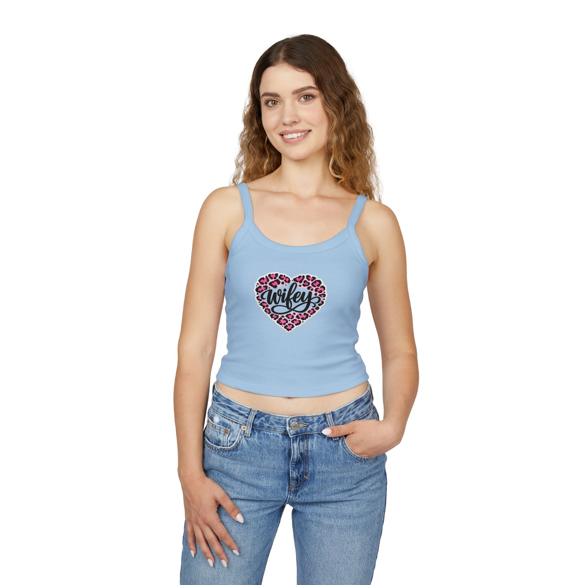 Women's 'Wifey' Leopard Heart Tank Top