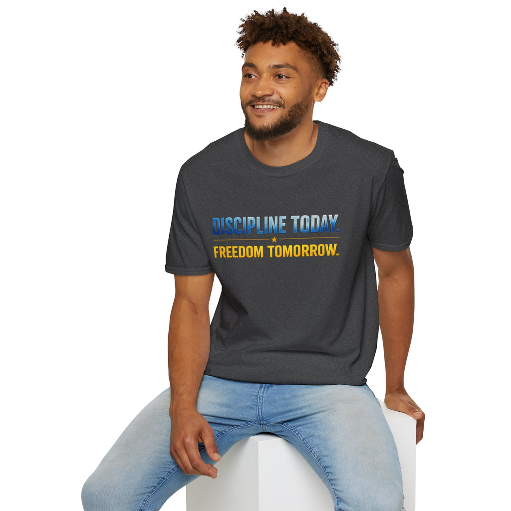 Discipline Today, Freedom Tomorrow T-Shirt — Legacy Mindset Lion Graphic