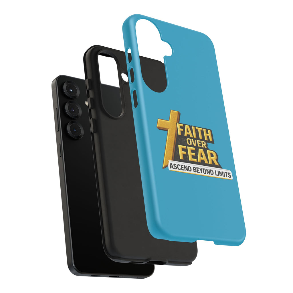 Faith Over Fear Tough Phone Case — "Ascend Beyond Limits" Inspirational Christian Protection