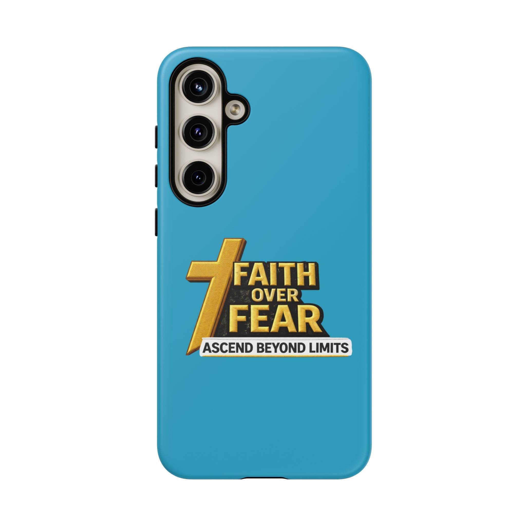 Faith Over Fear Tough Phone Case — "Ascend Beyond Limits" Inspirational Christian Protection