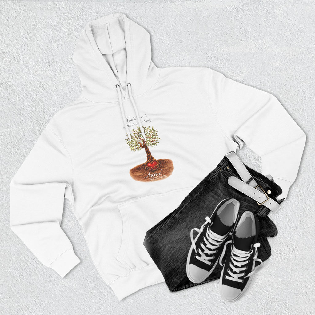 Ascend Beyond Limits Hoodie — 'Heal the Root' Tree Graphic Fleece Hoodie