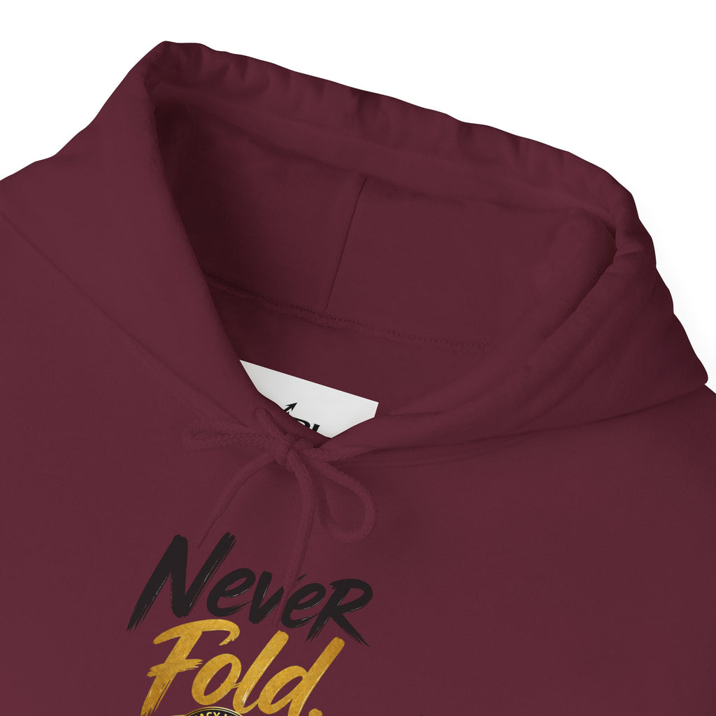 Never Fold Hoodie — 'God Has You' Faith Graphic Sweatshirt