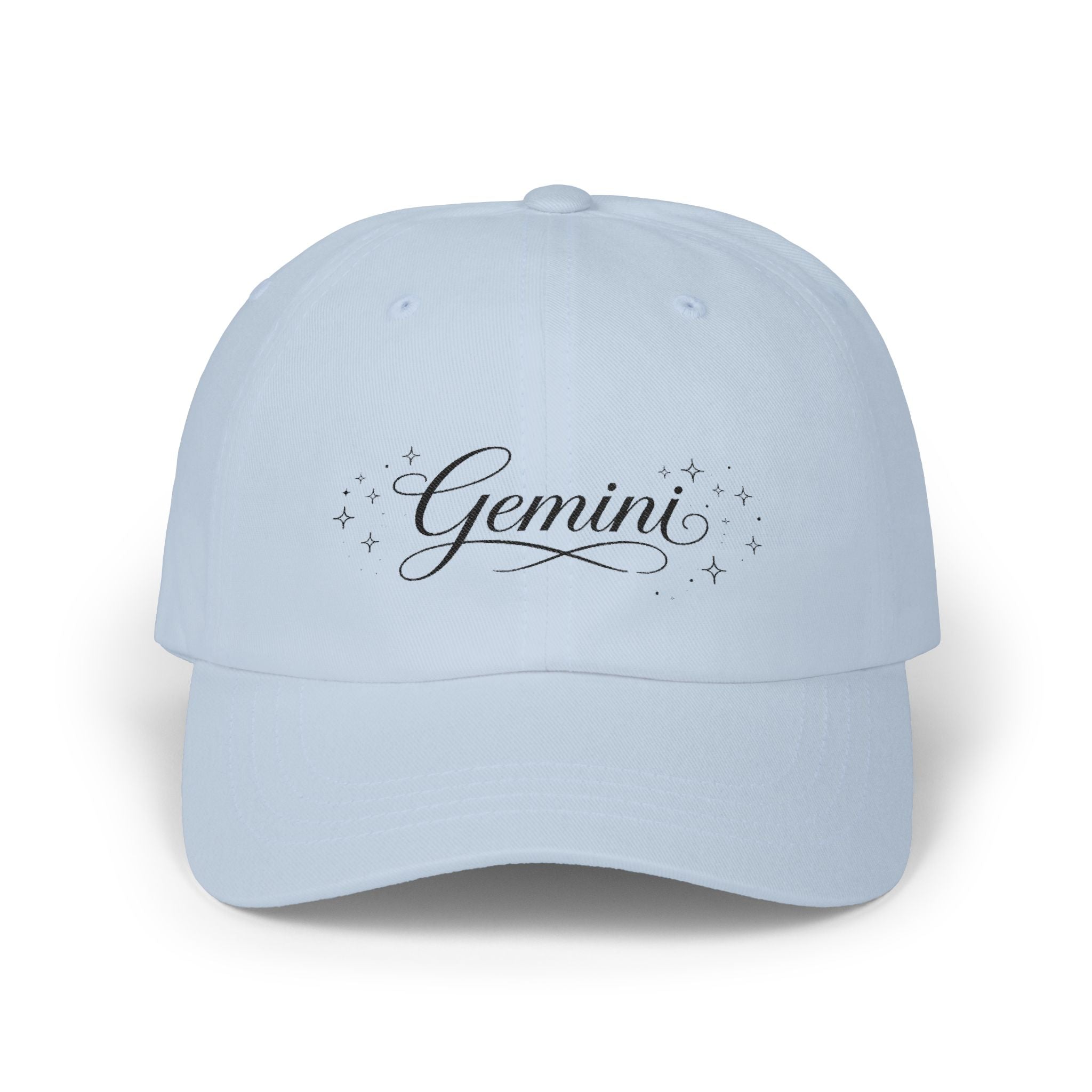 Gemini Embroidered Dad Cap — Zodiac Baseball Hat