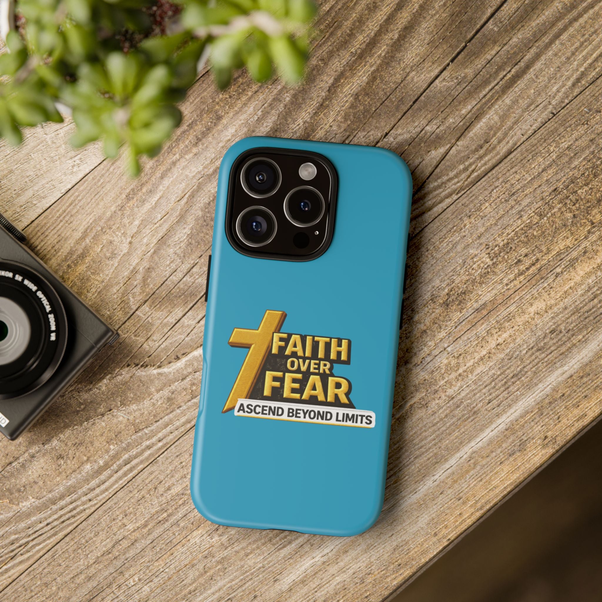 Faith Over Fear Tough Phone Case — "Ascend Beyond Limits" Inspirational Christian Protection