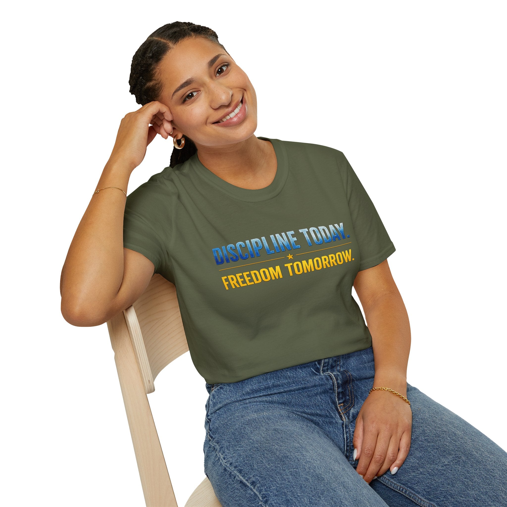 Discipline Today, Freedom Tomorrow T-Shirt — Legacy Mindset Lion Graphic