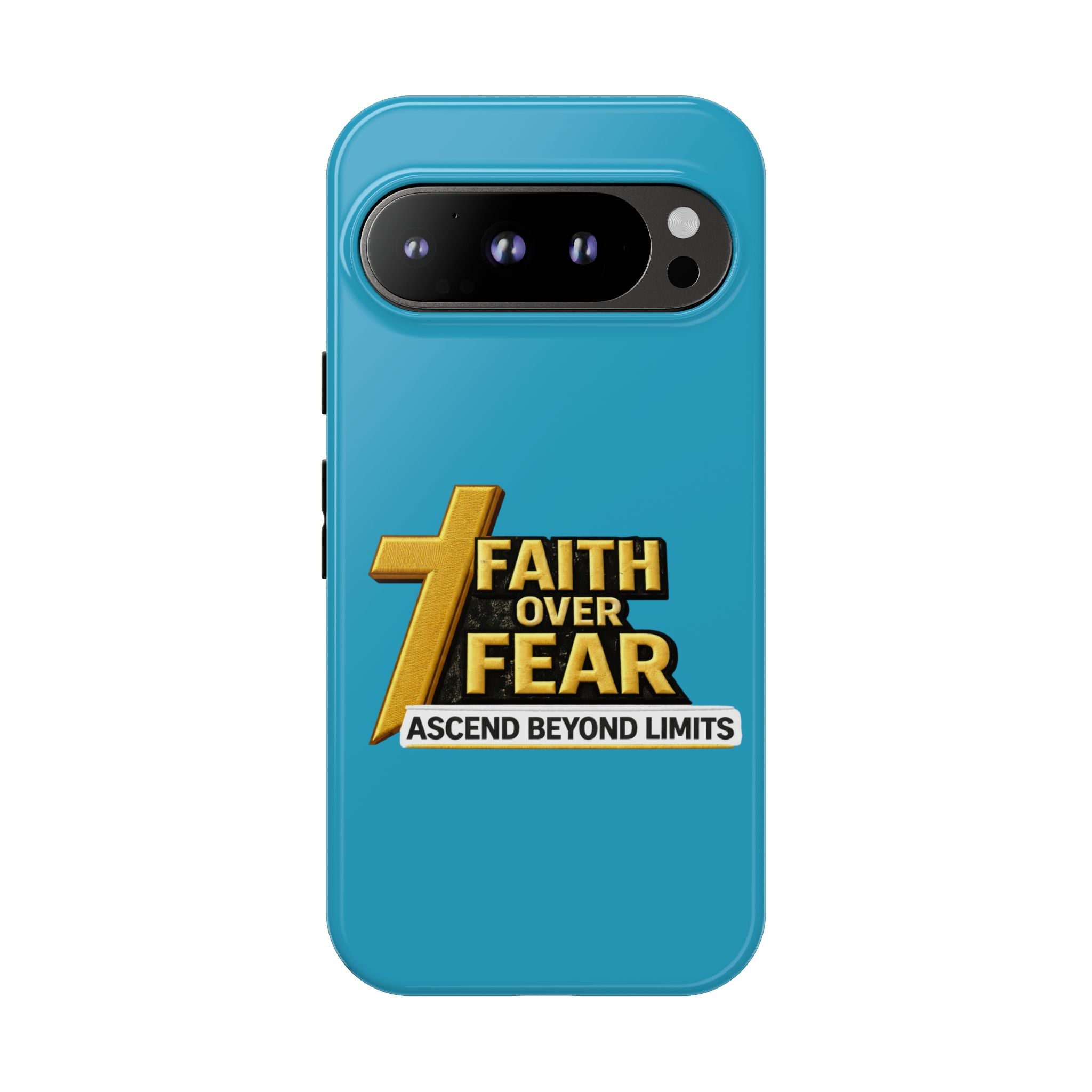 Faith Over Fear Tough Phone Case — "Ascend Beyond Limits" Inspirational Christian Protection
