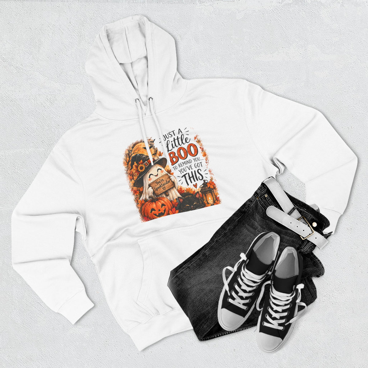 Just a Little Boo — Encouraging Halloween Hoodie