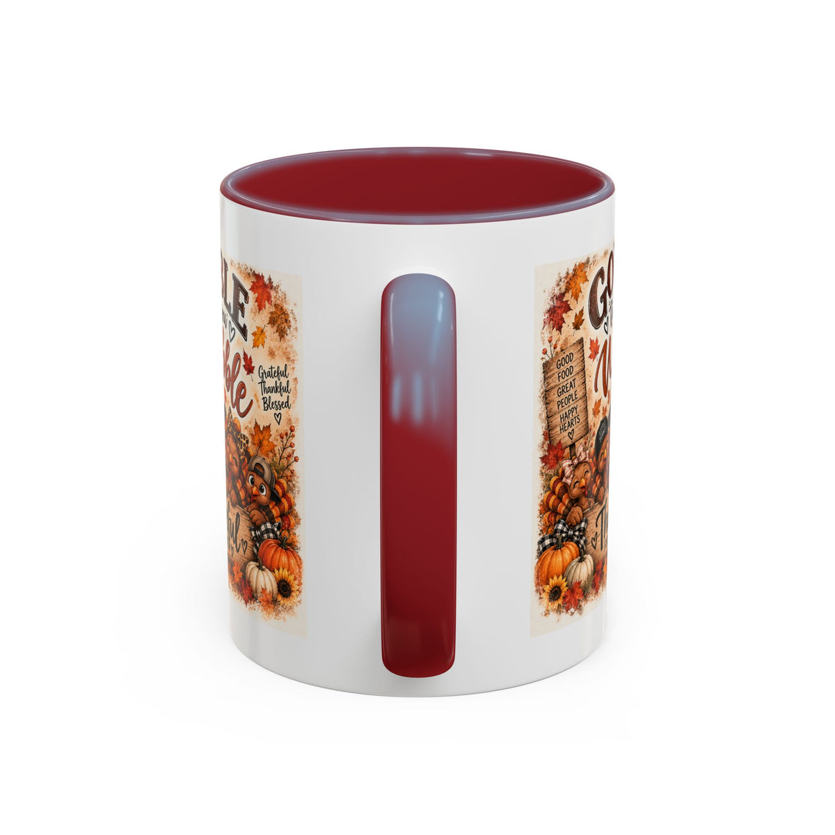 Gobble 'Til You Wobble — Thanksgiving Accent Mug