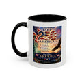Happy 250th America Coffee Mug — Patriotic Statue of Liberty & Eagle 4th of July Gift