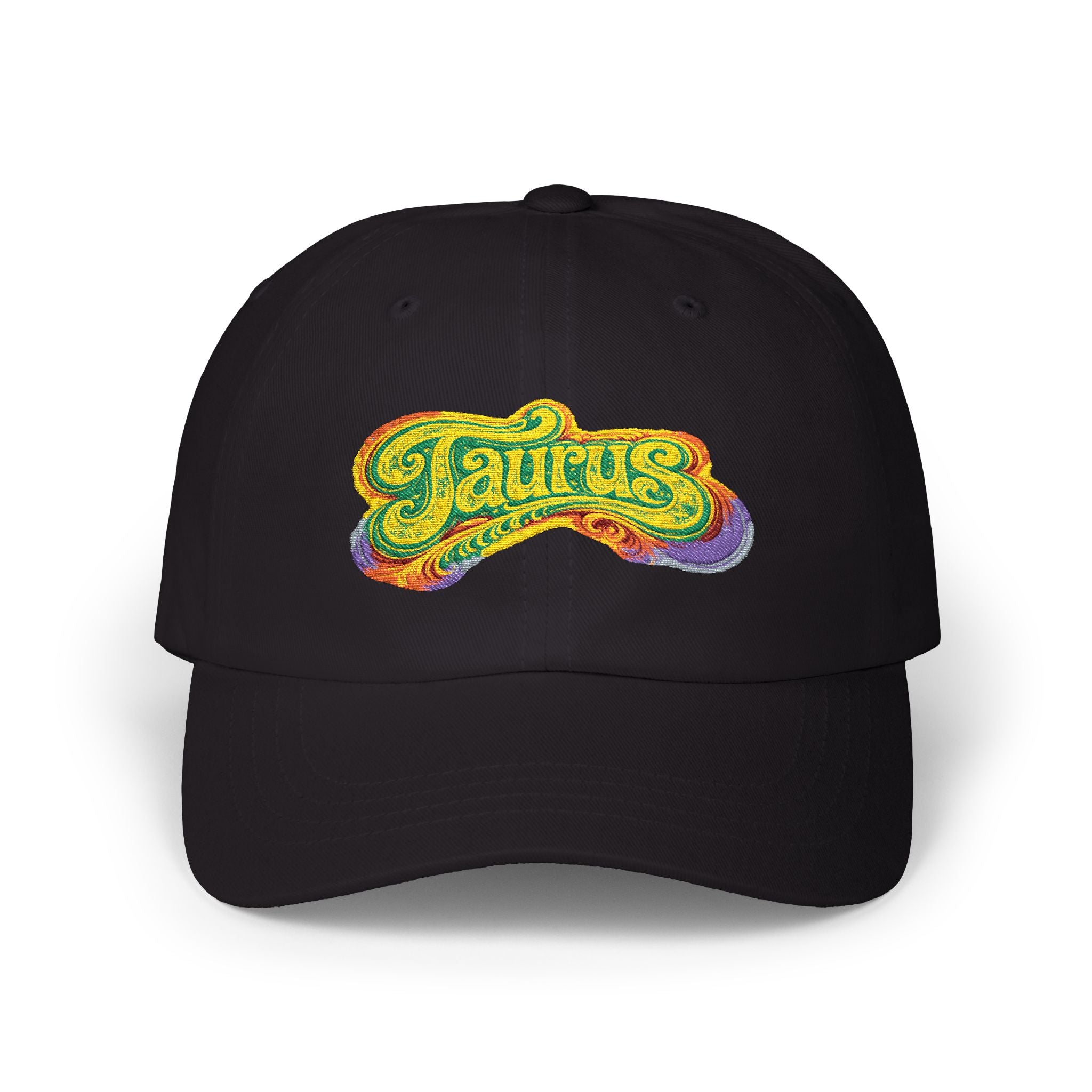 Taurus hat— Retro Psychedelic Zodiac Baseball Hat