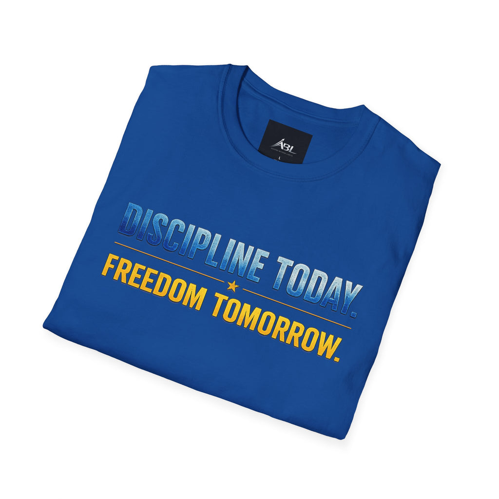 Discipline Today, Freedom Tomorrow T-Shirt — Legacy Mindset Lion Graphic