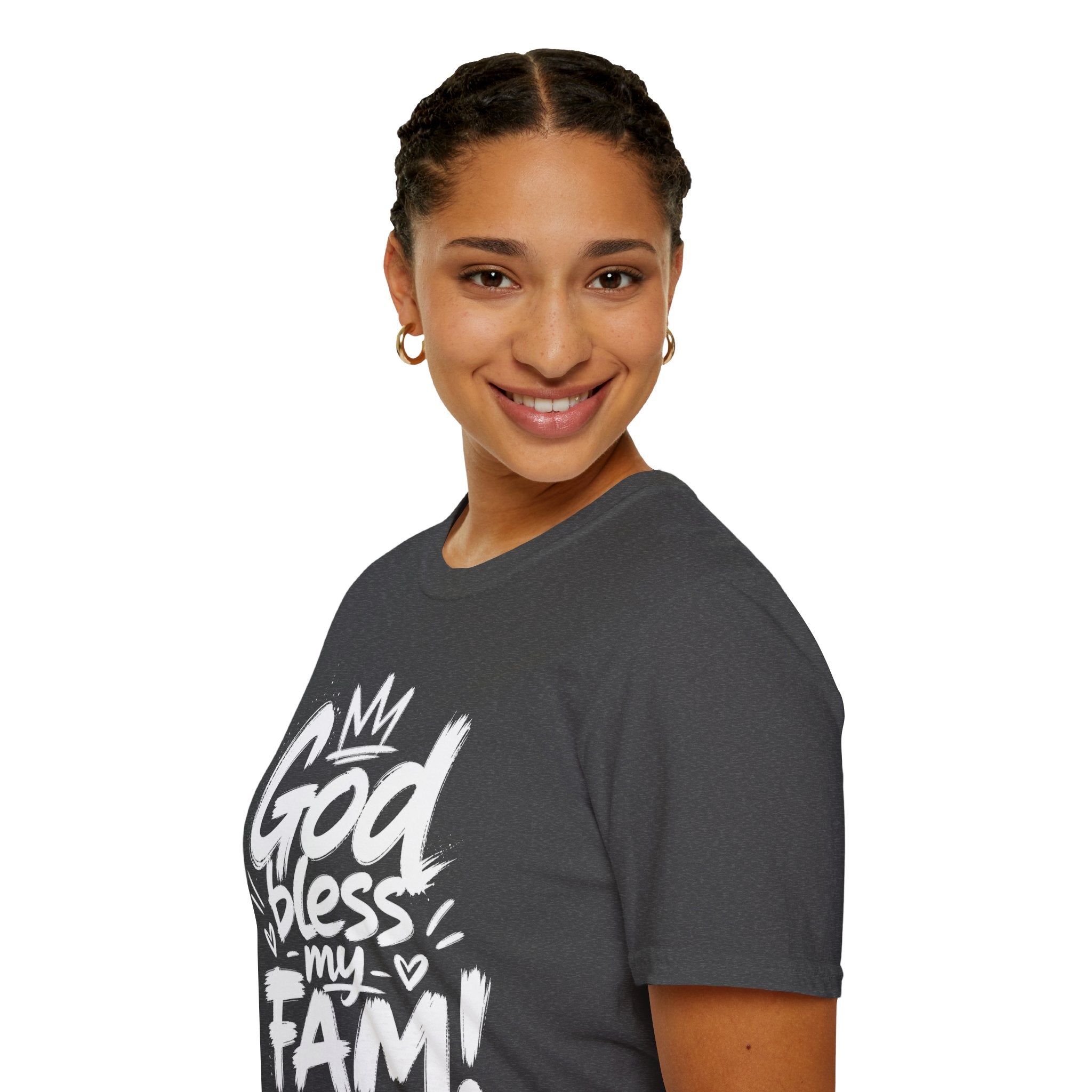 God Bless My Fam T-Shirt — Faith-Based Family Graphic Tee