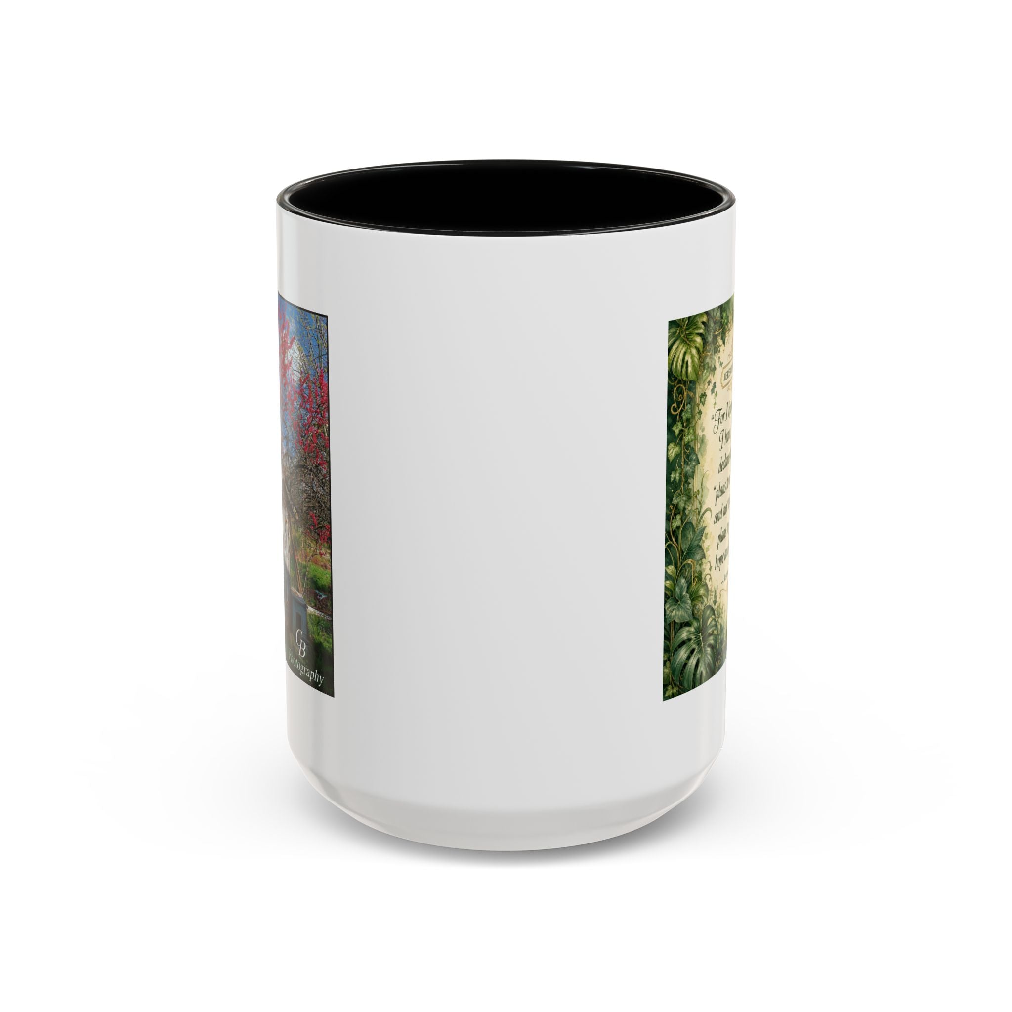 Jeremiah 29:11 Inspirational Coffee Mug – Bible Verse Floral Accent (11/15oz)