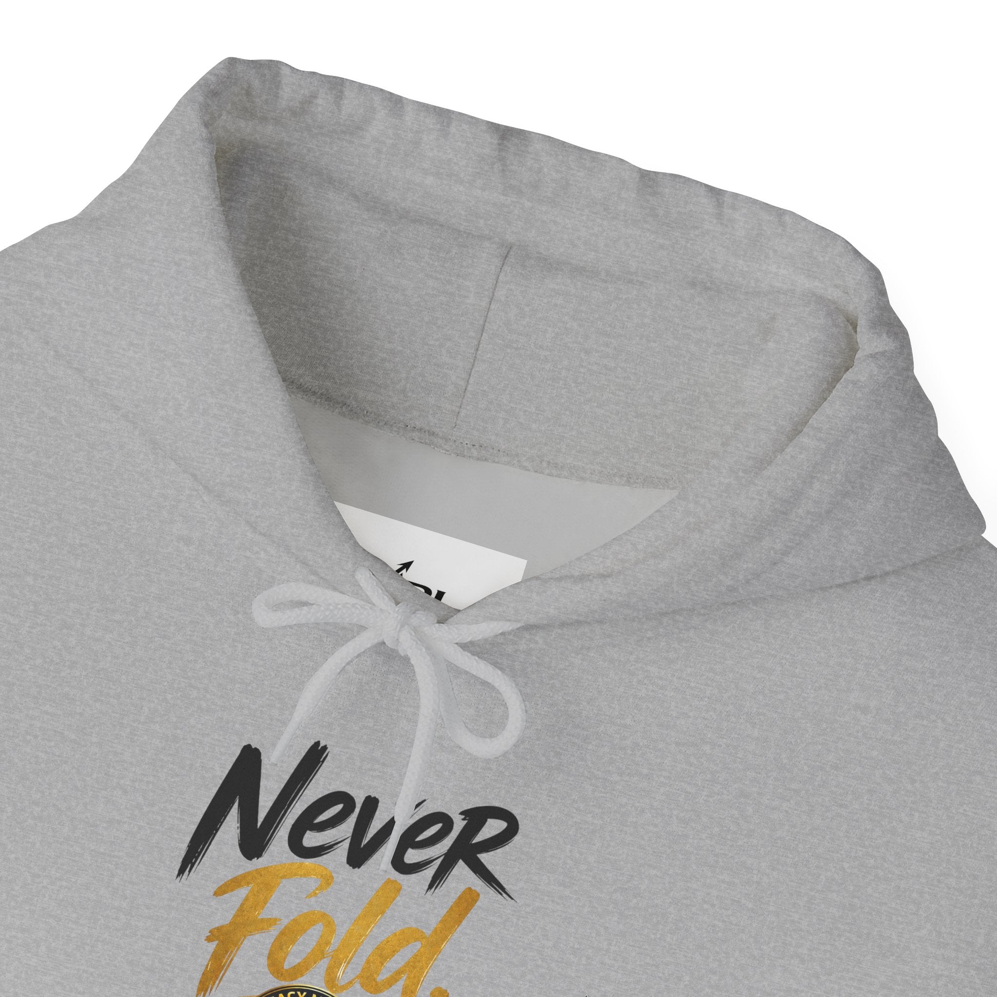 Never Fold Hoodie — 'God Has You' Faith Graphic Sweatshirt