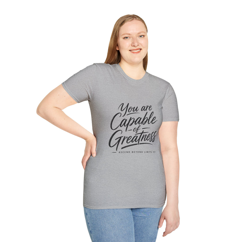 "You Are Capable of Greatness" – Inspirational Graphic Tee