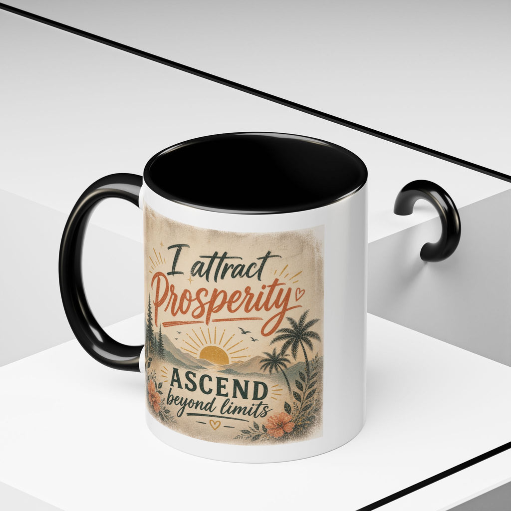 I Attract Prosperity Coffee Mug — Inspirational Accent Mug (11/15oz)