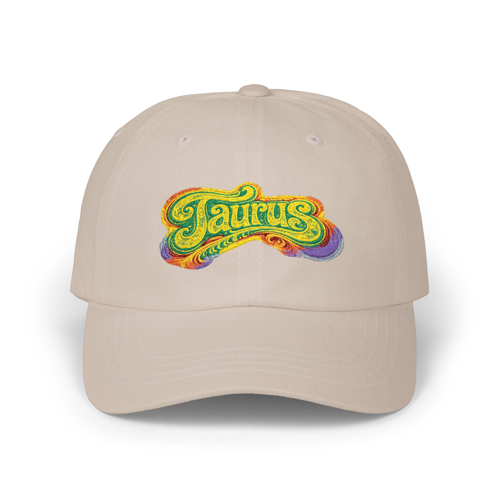 Taurus hat— Retro Psychedelic Zodiac Baseball Hat