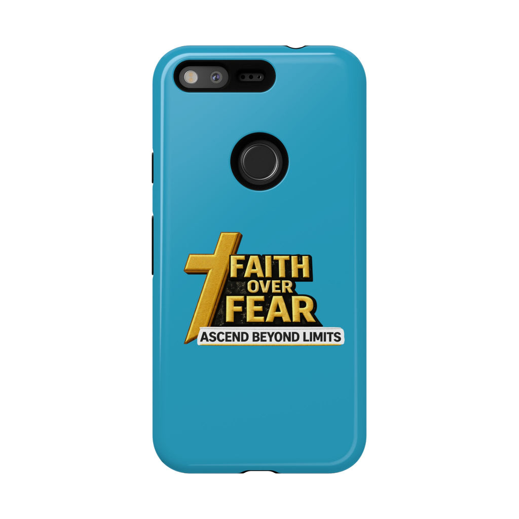 Faith Over Fear Tough Phone Case — "Ascend Beyond Limits" Inspirational Christian Protection