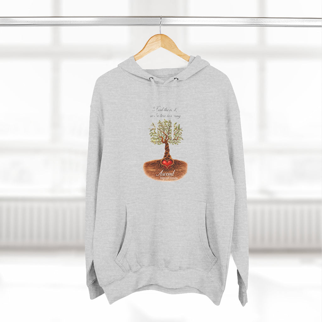 Ascend Beyond Limits Hoodie — 'Heal the Root' Tree Graphic Fleece Hoodie
