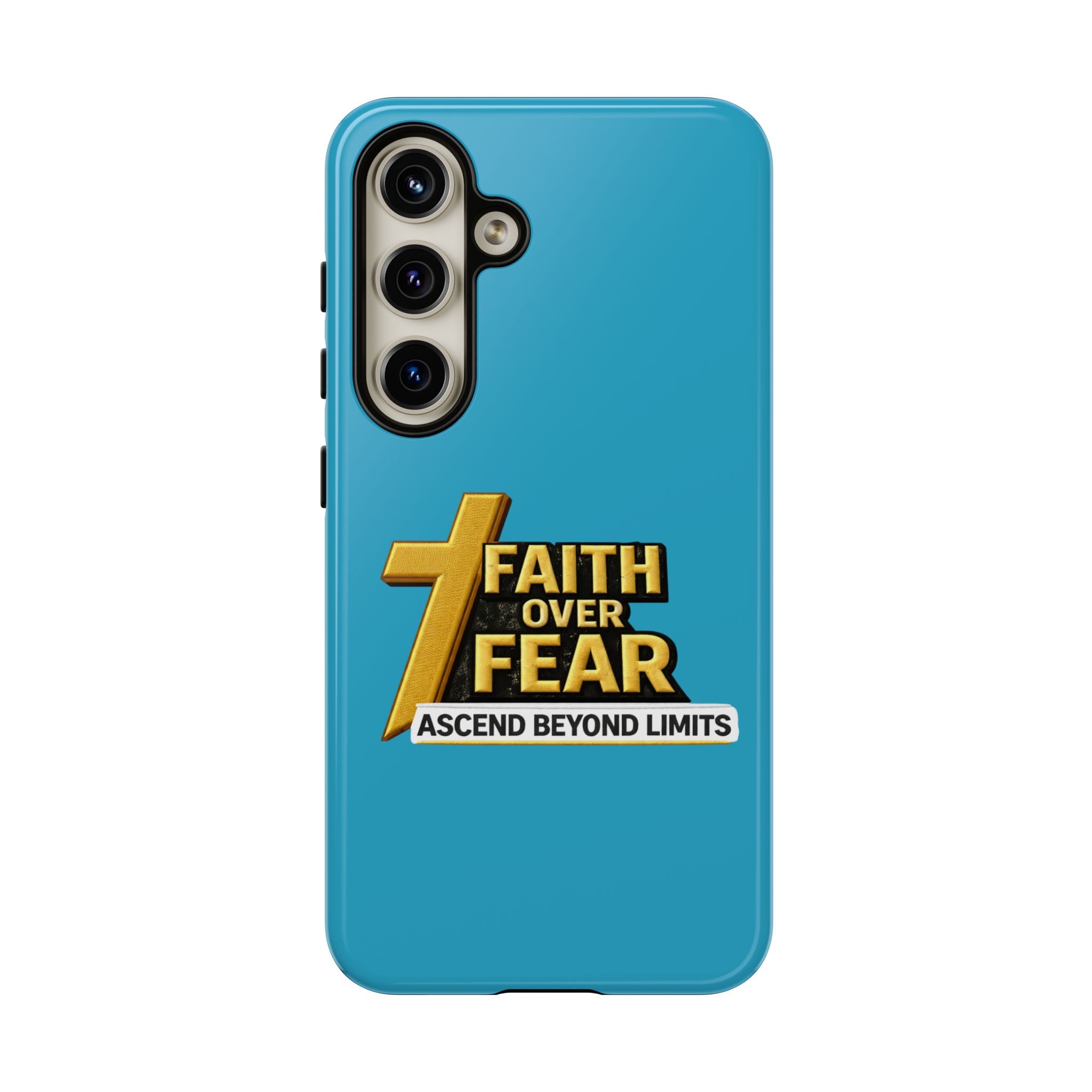 Faith Over Fear Tough Phone Case — "Ascend Beyond Limits" Inspirational Christian Protection