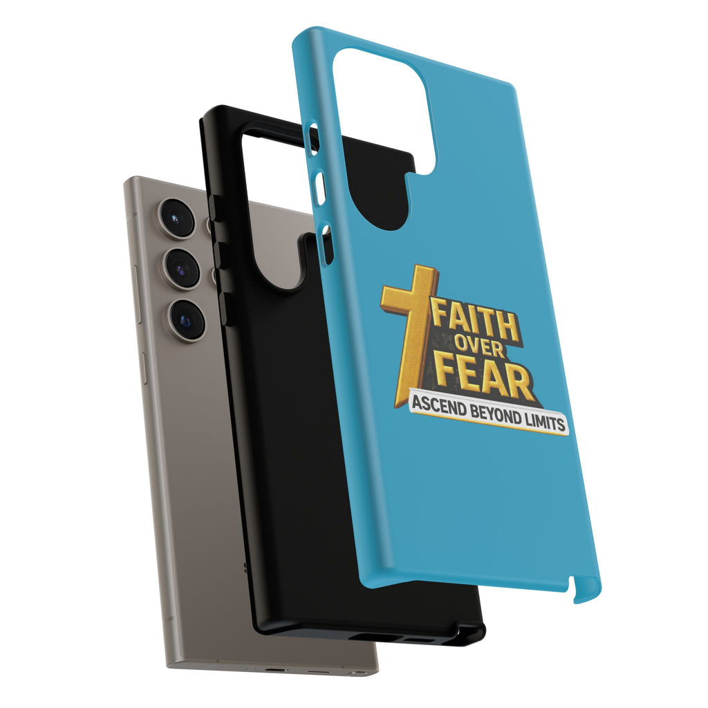 Faith Over Fear Tough Phone Case — "Ascend Beyond Limits" Inspirational Christian Protection