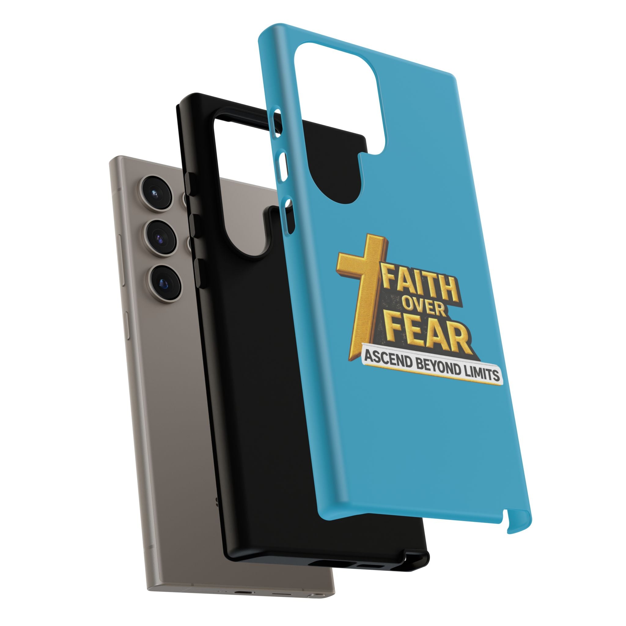 Faith Over Fear Tough Phone Case — "Ascend Beyond Limits" Inspirational Christian Protection