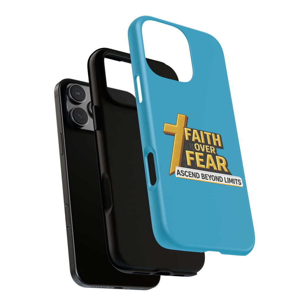 Faith Over Fear Tough Phone Case — "Ascend Beyond Limits" Inspirational Christian Protection