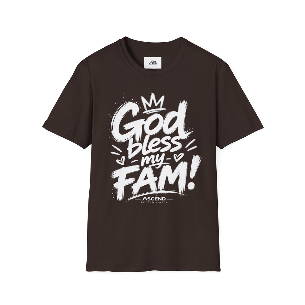 God Bless My Fam T-Shirt — Faith-Based Family Graphic Tee