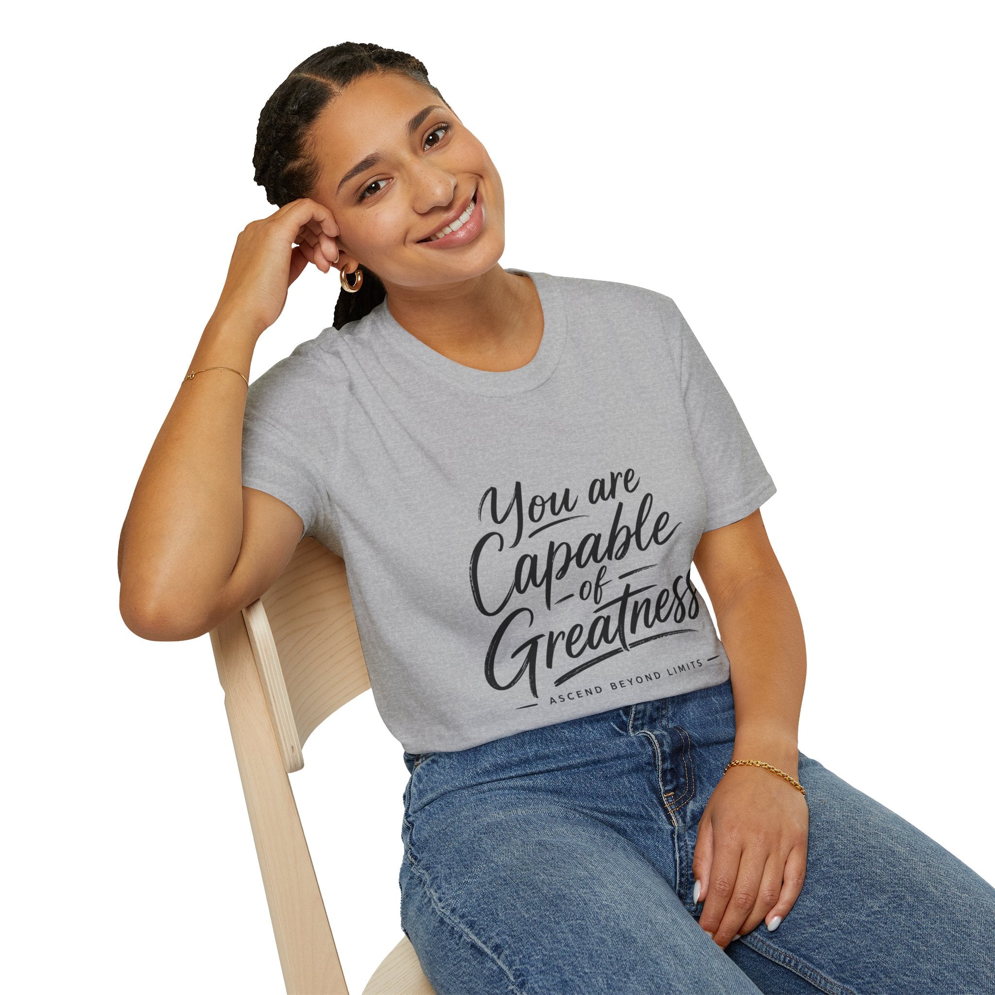 "You Are Capable of Greatness" – Inspirational Graphic Tee