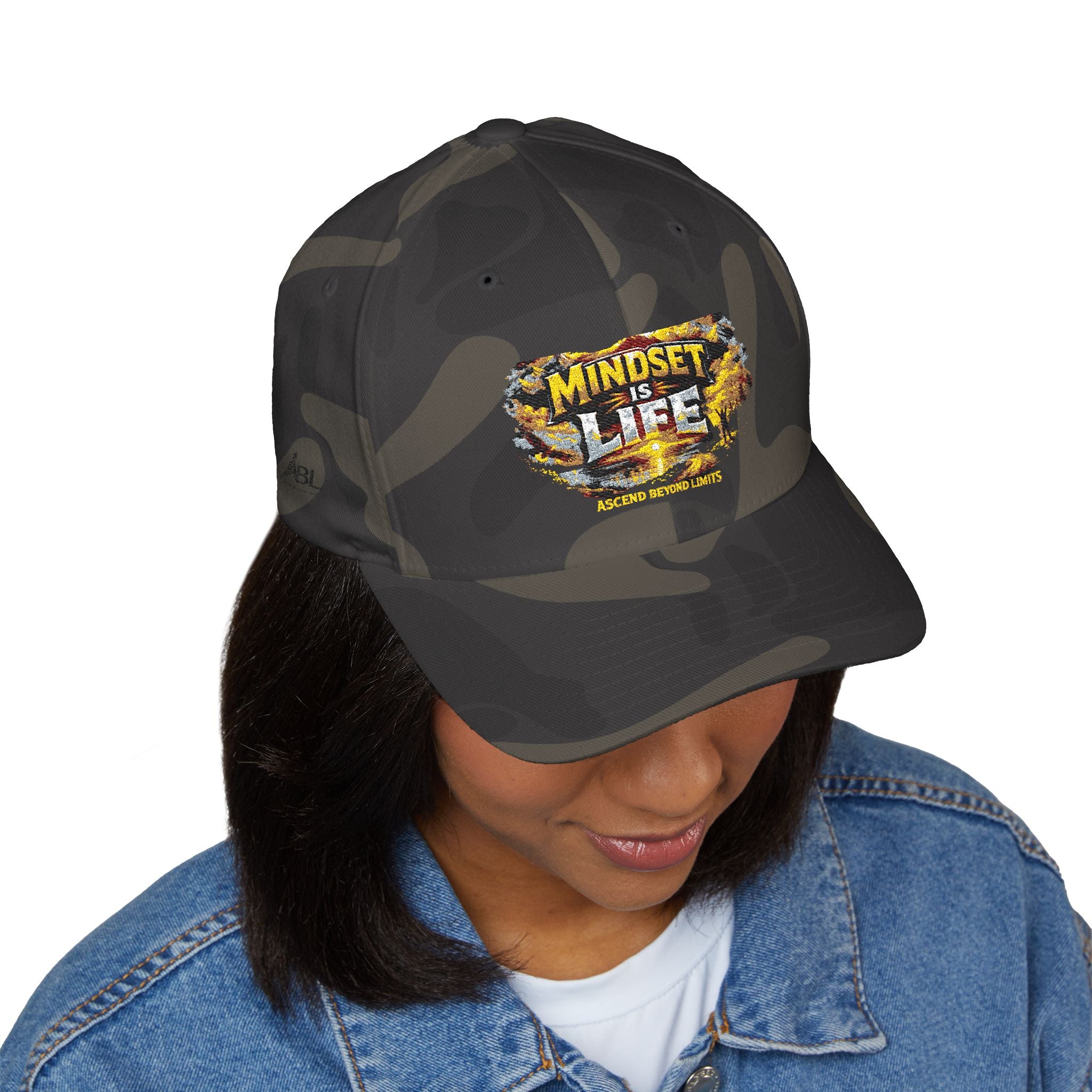 Mindset Is Life Embroidered Baseball Cap — Motivational Hat for Daily Grind & Gifts