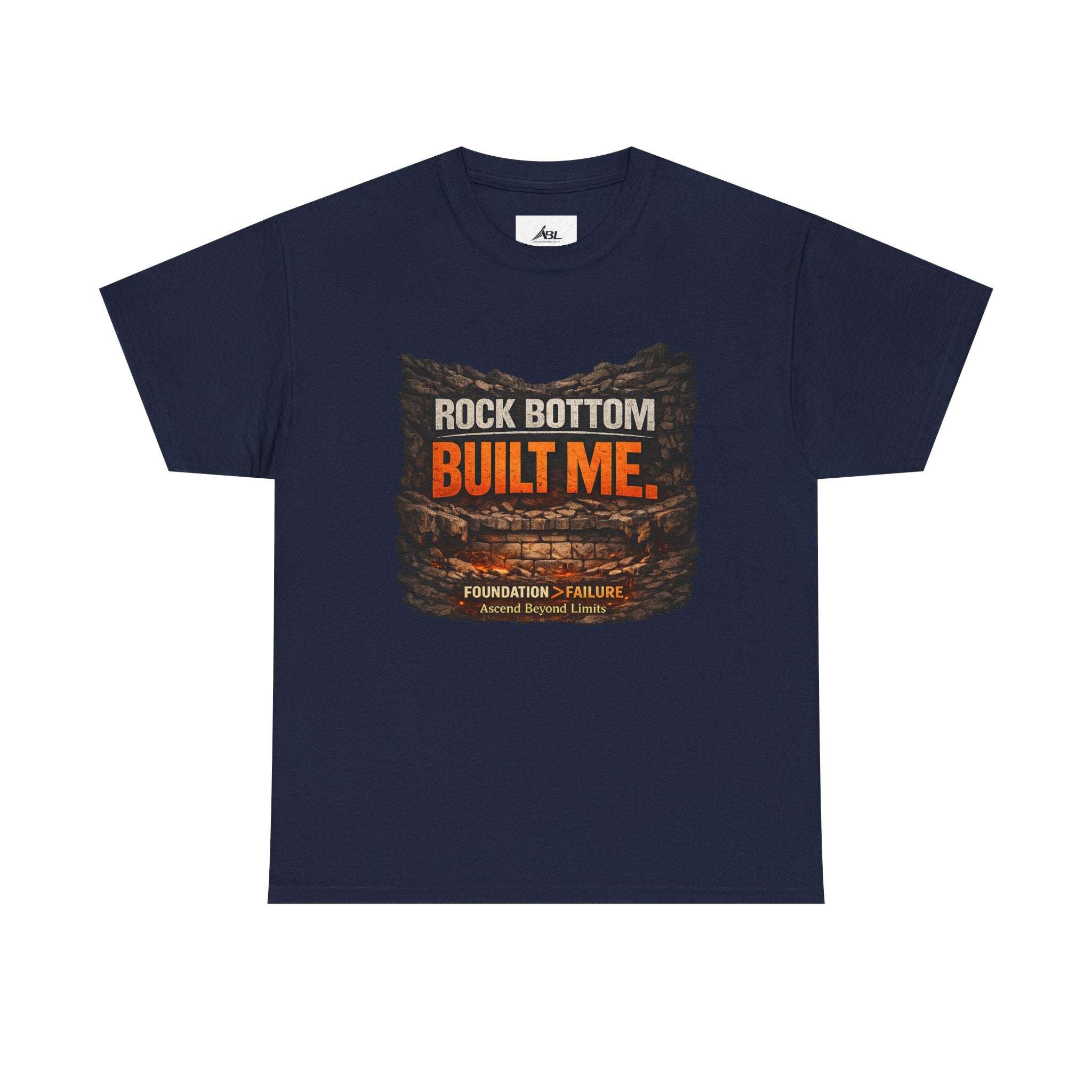 Rock Bottom Built Me T-Shirt — Inspirational Recovery Tee