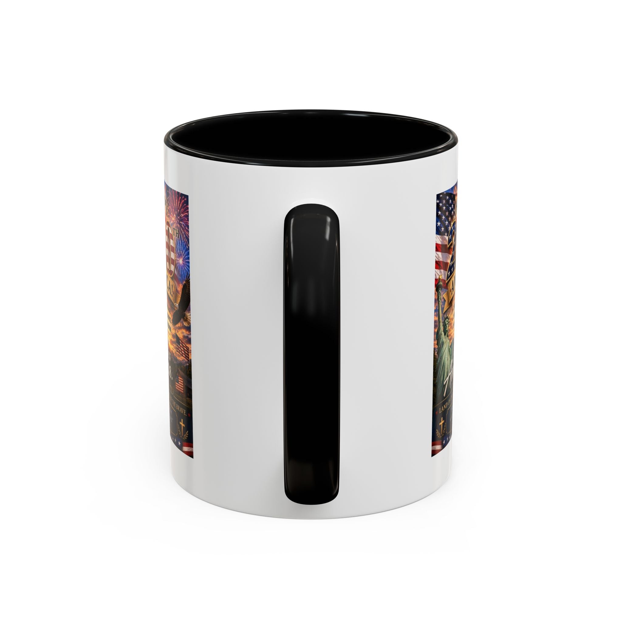 Patriotic Coffee Mug - "Happy 250 America!" Anniversary Design