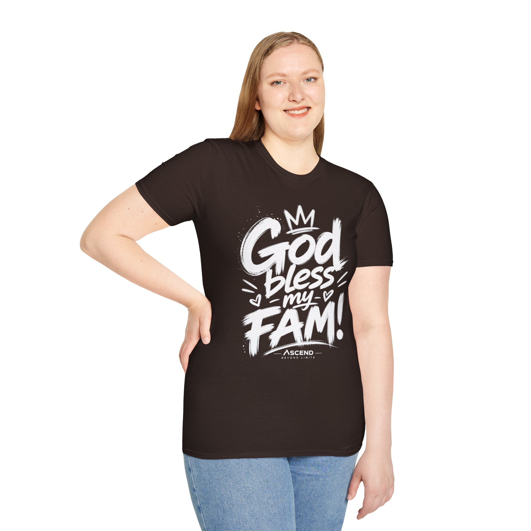 God Bless My Fam T-Shirt — Faith-Based Family Graphic Tee