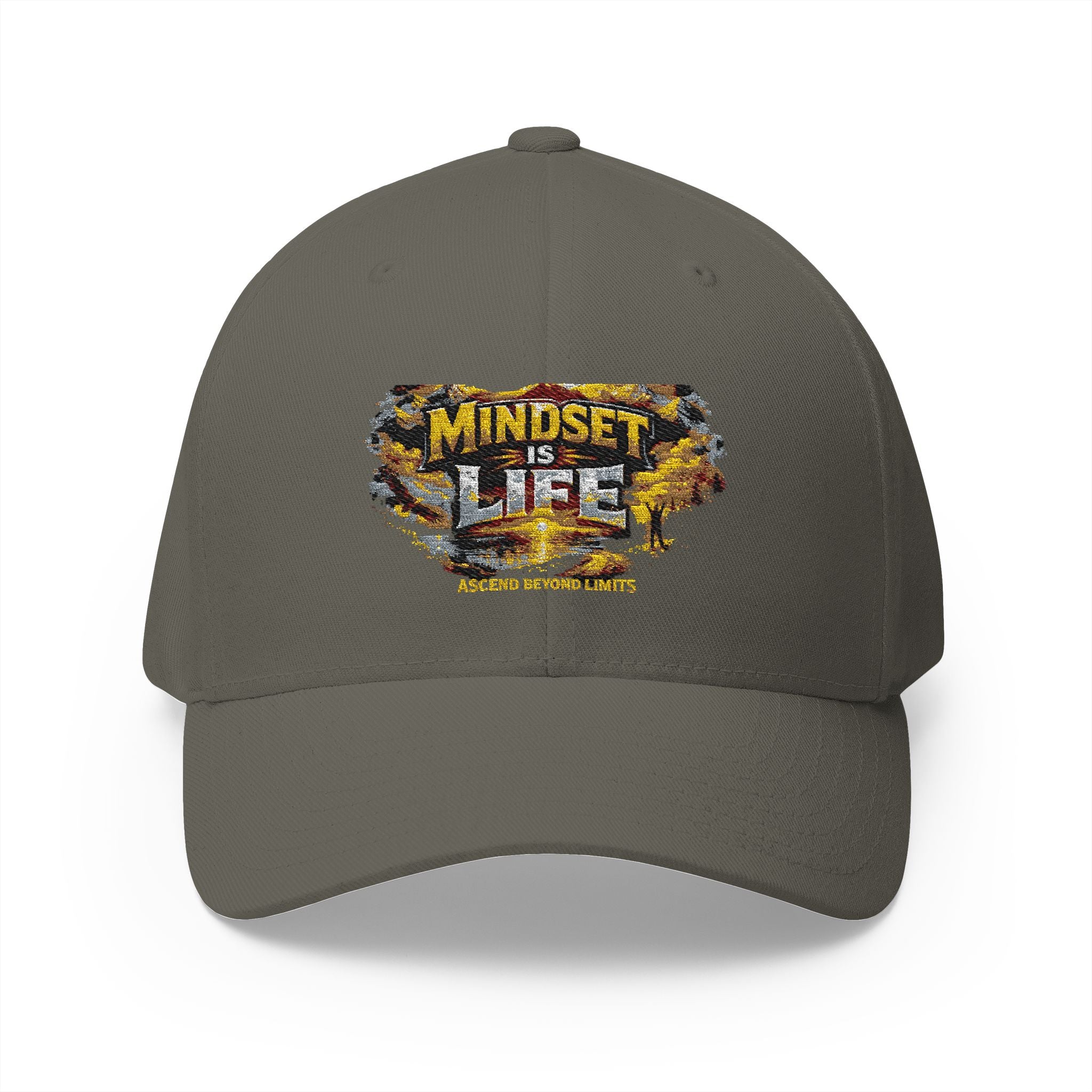 Mindset Is Life Embroidered Baseball Cap — Motivational Hat for Daily Grind & Gifts